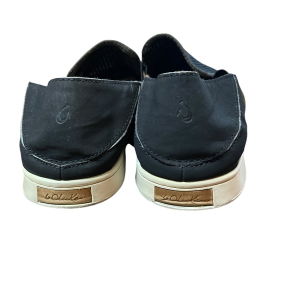 OluKai Pehuea Black Breathable Slip On Casual Shoes Size 11 Perforated Loafer - Picture 5 of 7
